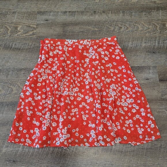 BANANA REPUBLIC | Clip Dot Pleated Fit-and-Flare Floral Skirt | Sz. 0 - Picture 6 of 6